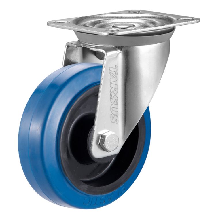 Swivel wheel 200 mm rubber blue - TARSUS