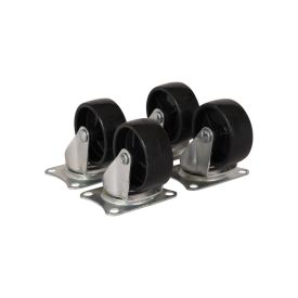 Swivel castors 50 mm black - set of four