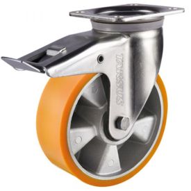 Heavy duty swivel castor with brake 200 mm PU 800 kg - TARSUS