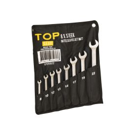 Open-end ratchet wrench set 8-piece - TOPGEAR
