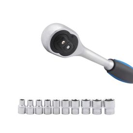 Ratchet wrench set with sockets 1/2" 11-piece - TOPGEAR