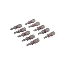 Torx screw bit 25 mm TX-10 pink 10 pieces