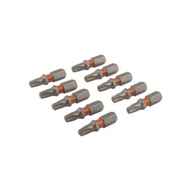 Torx screw bit 25 mm TX-25 orange 10 pieces