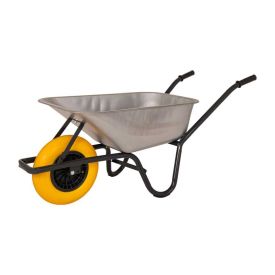 Wheelbarrow galvanized container 85 liter anti-puncture tire