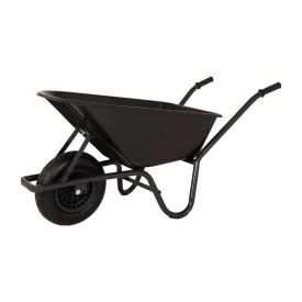 Wheelbarrow plastic container black 85 liters