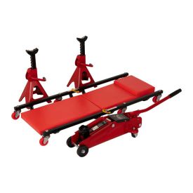 Lying cart + jack 2 tons + axle support set - TOPGEAR