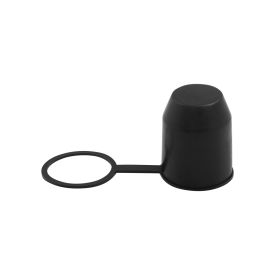 Black tow bar cap with lip