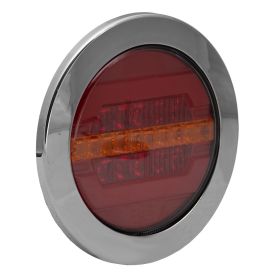 Round rear light with dynamic LED