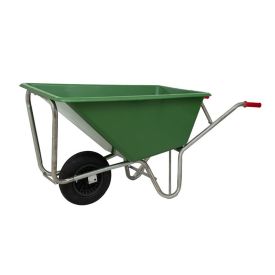 Wheelbarrow Poly 160 liter plastic container green 1 wheel
