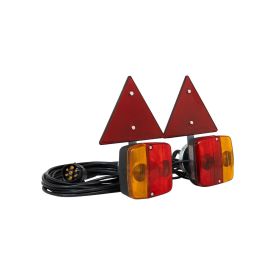Magnetic lighting set with reflective triangle 7-pole - TRAILERGEAR