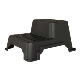 Camper stairs / caravan stairs 2 steps black
