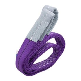 Hijsband 1 ton, paars, 1 meter, verstevigde lussen - TRAILERGEAR 