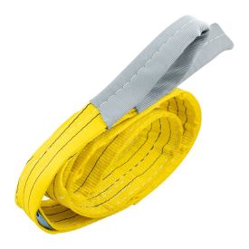 Hijsband 3 ton, geel, 2 meter, dubbel gelaagd, lussen - TRAILERGEAR 