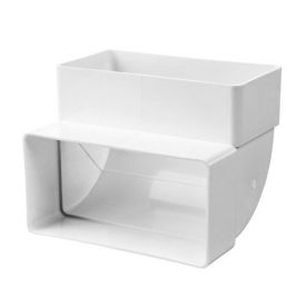 Ventilation duct flat 220x54mm bend 90° vertical