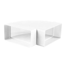 Ventilation duct flat 220x54 mm bend 90° horizontal