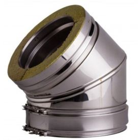 Bend 45 degrees double-walled flue Ø130mm