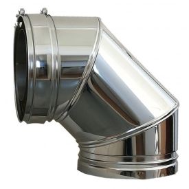Bend 90 degrees double-walled flue Ø130mm
