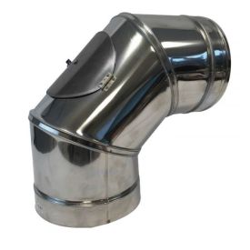 Bend 90 degrees with inspection hatch double-walled flue Ø130mm