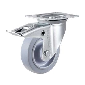 Swivel castor with brake 100 mm TPE TARSUS Extra quiet