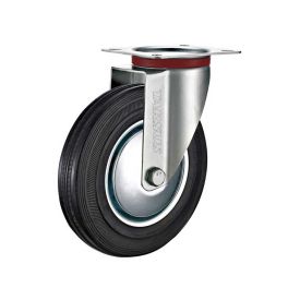 Swivel wheel 200 mm black rubber TARSUS