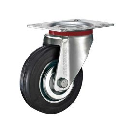 Swivel wheel 75 mm black rubber - TARSUS