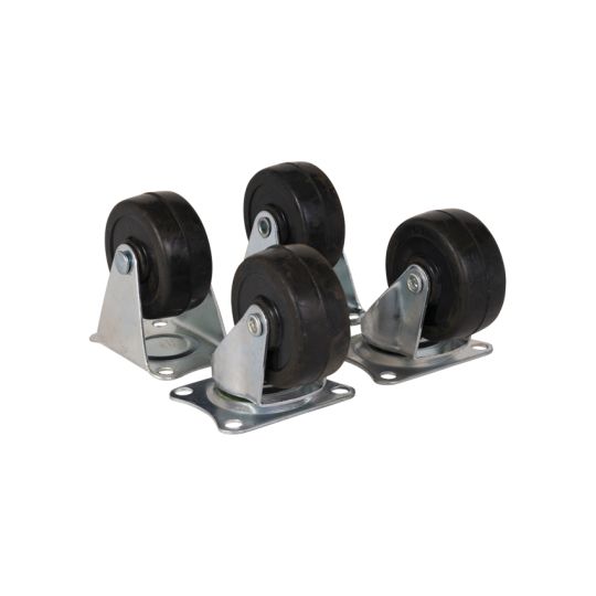 Fixed castors & swivel castors 50 mm black - set of four