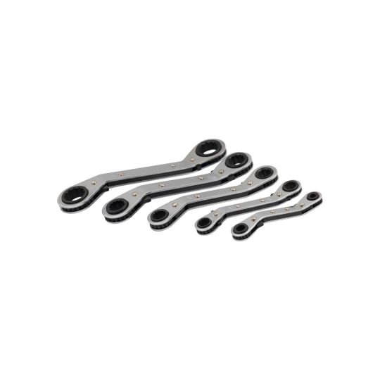 Ring and ratchet wrench set 5-piece