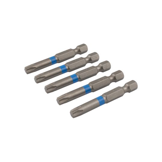 Torx screw bit 50 mm TX-30 blue 5 pieces