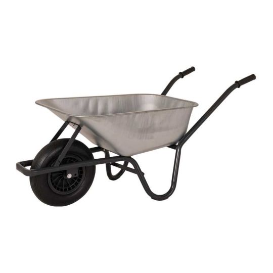 Wheelbarrow galvanized container 85 liters