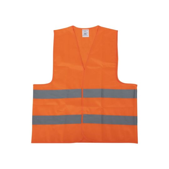 Orange safety vest with reflection