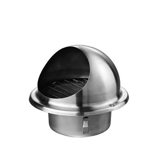 Bull nose grille stainless steel for Ø125 mm