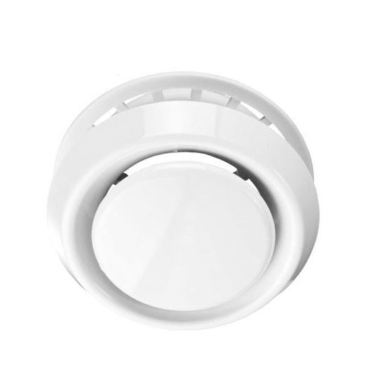 Air valve plastic white Ø125 mm