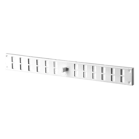 Door grille lockable aluminum white 380x40 mm - slide