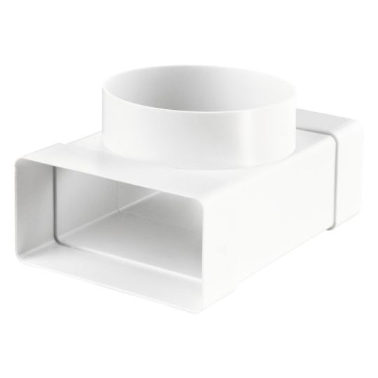 Ventilation channel flat t-piece 110x54mm x 100 mm round