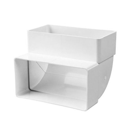 Ventilation duct flat 220x54mm bend 90° vertical