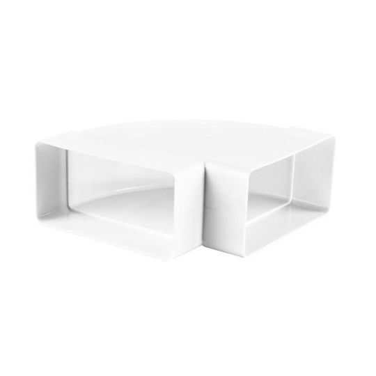 Ventilation duct flat 220x54 mm bend 90° horizontal
