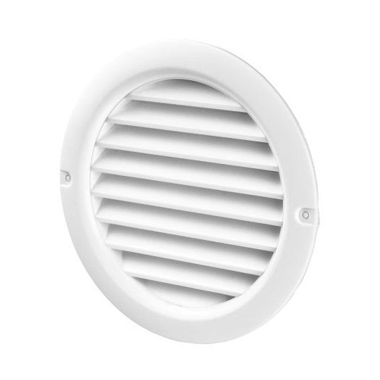 Air vent round plastic white Ø100 mm