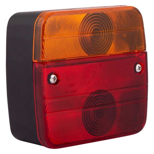 Rear light 100 x 95 mm in blister packaging