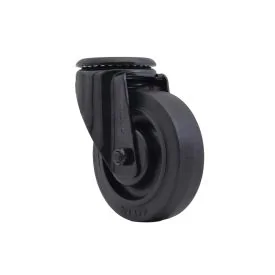 Zwenkwiel 100 mm met boutgat TPR zwart - TARSUS