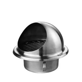 Bull nose grille stainless steel for Ø100 mm