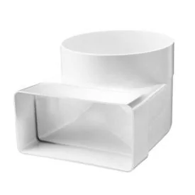 Flat duct bend 110x54 mm to round Ø100 mm