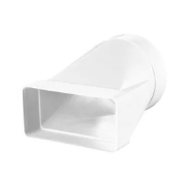 Ventilation duct converter flat 220x54 mm > Ø125 mm