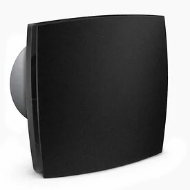 Bathroom fan timer 125 mm matt black Silent