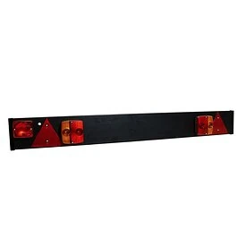 Verlichtingsbalk 120 cm met mistlamp 9 m kabel 7-polig zwart - TRAILERGEAR